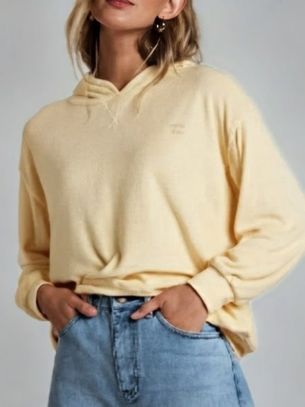 Billabong NWT Sand Dunes Hoodie Sweatshirt Mimosa Yellow Size M ABJFT00139